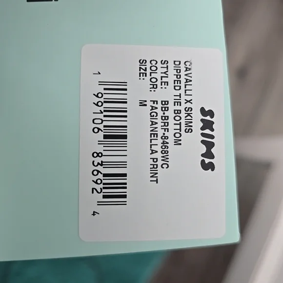 SKIMS X Roberto Cavalli DIPPED TIE BIKINI BOTTOM TRIANGLE BIKINI TOP SIZE MED - Picture 5 of 9